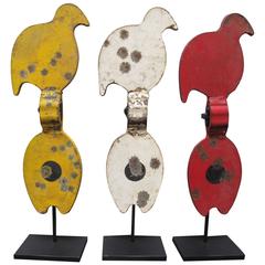 Painted Iron Quail Spinner Targets