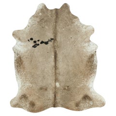 Rug & Kilim’s Large Cowhide Rug in Beige-Brown, Camel and Cream Tones