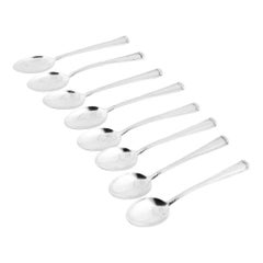 Set of 8 Vintage Cartier Marie Louise Sterling Silver Demitasse Spoons