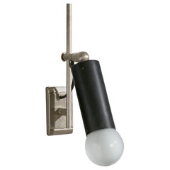 Italienische Designerin, Wandleuchte, Stahl, Metall, Italien, 1960er Jahre