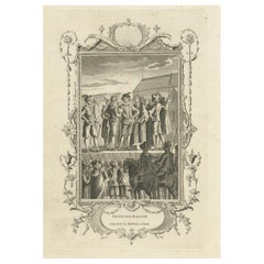 Sir Walter Raleighs execution at Old Palace Yard, Kupferstich aus dem 18. Jahrhundert