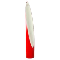 Miroir de sol Lipstick vintage italien des années 1970 en rouge brillant