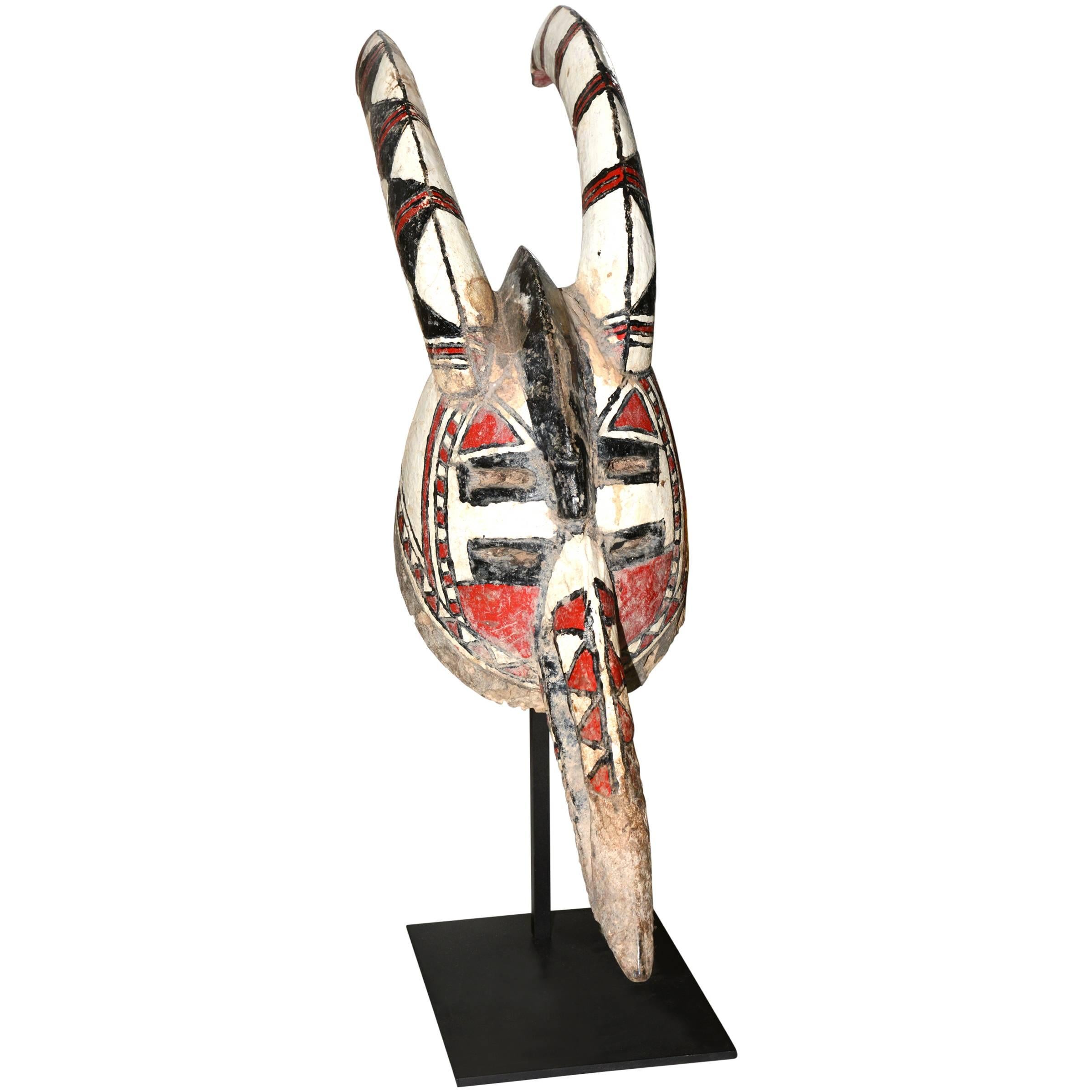 African Mask Mossi Antilope from Burkina Faso, Mid-20th Century