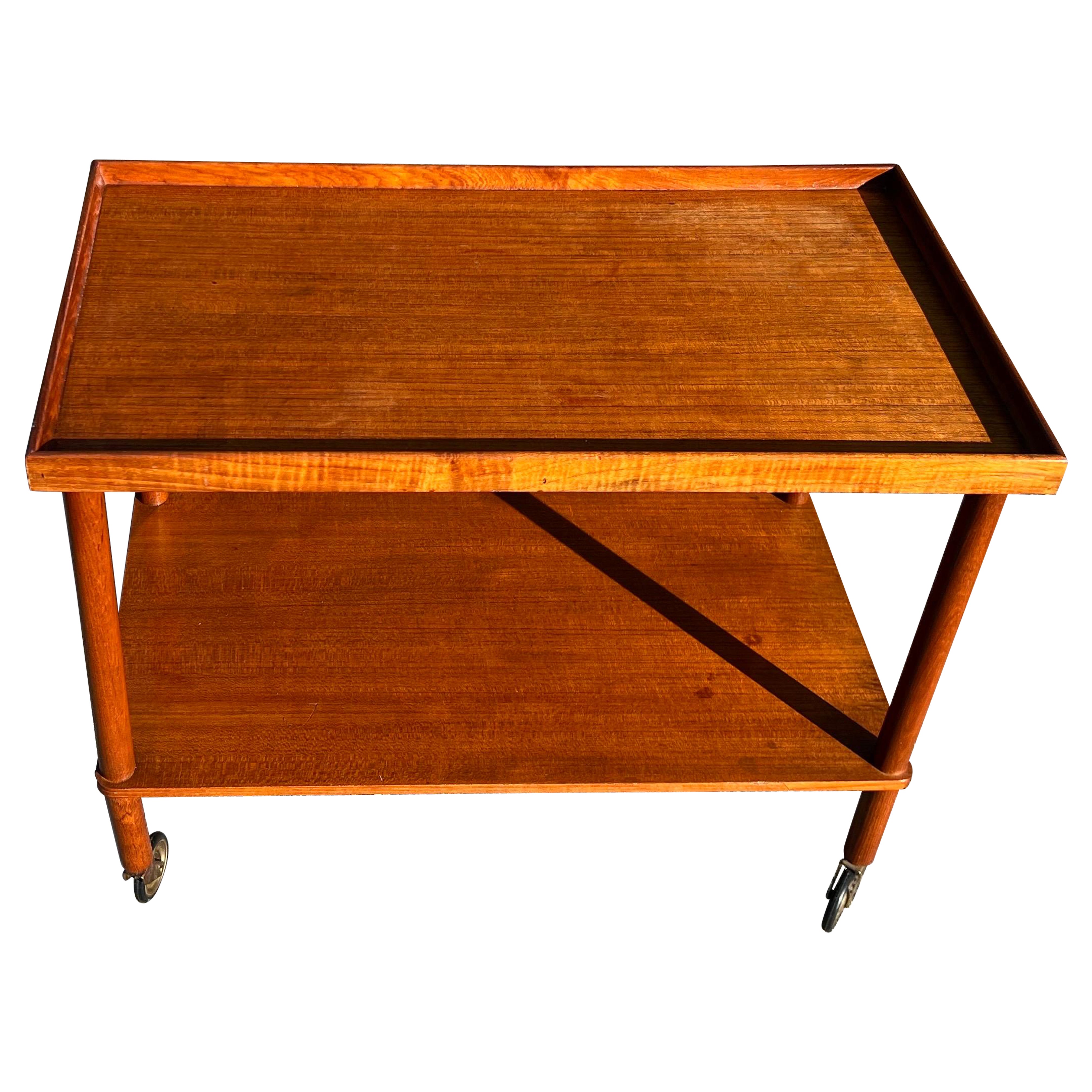 Mid 20th Century Mid-Century Borge Mogensen Style Danish Teak Bar Cart