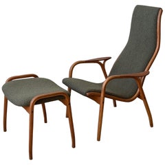 Lamino Chair + Ottoman by Yngve Ekström for Swedese