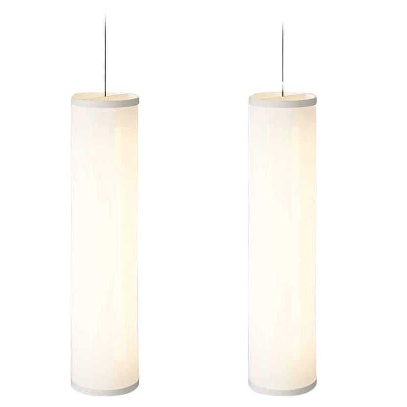 Set of 2 David Thulstrup Isol Suspension Lamp 30/126 Cream for Astep