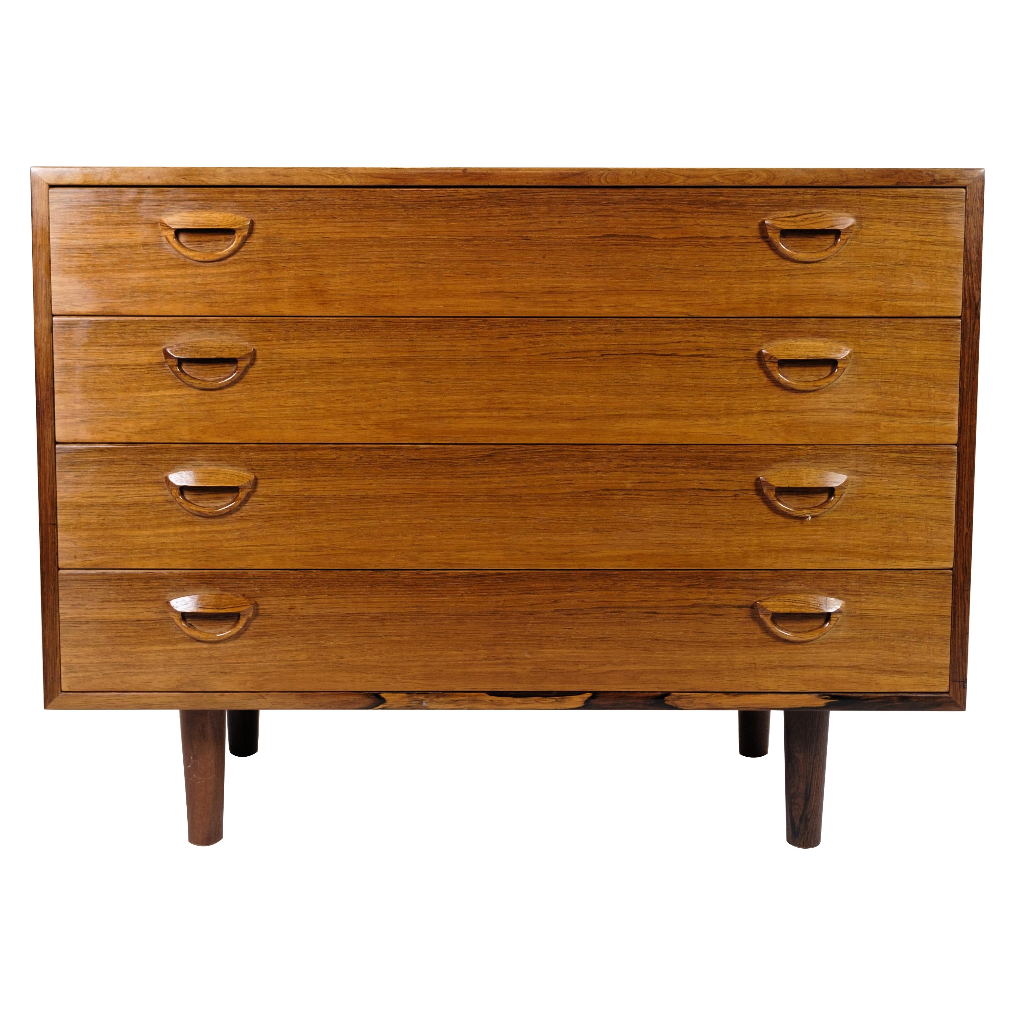 Commodo con quattro cassetti in palissandro di Kai Kristiansen degli anni '60