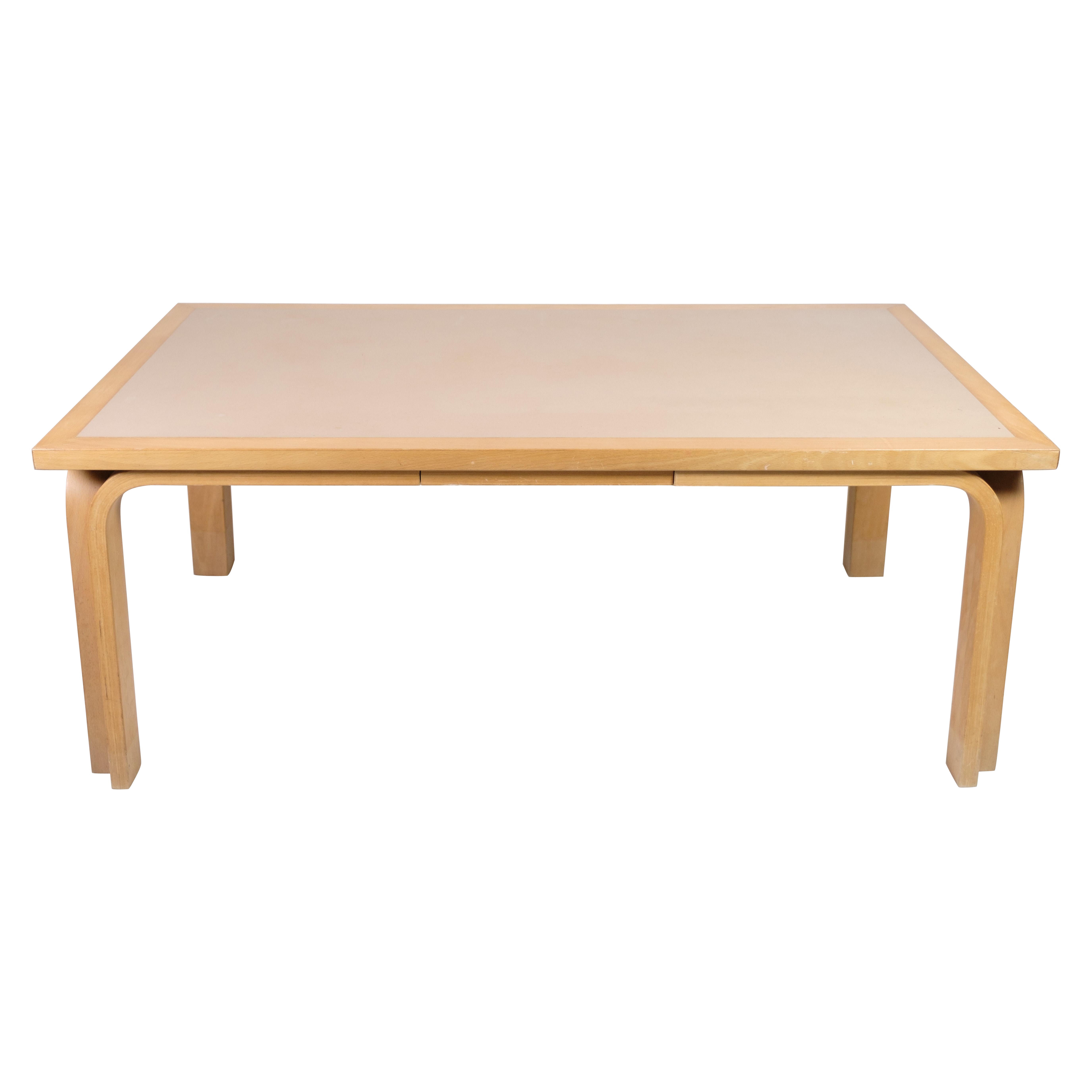 Coffee Table With linoleum Surface Made In Beech By Magnus Olsen For Sale