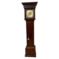 Outstanding Quality Antique George III Oak & Burr Oak Brass Face Longcase Clock