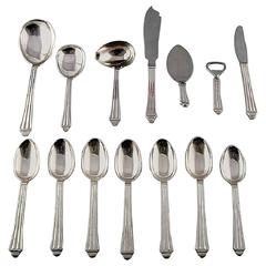 Hans Hansen Silver No. 6 Silver Flatware in Sterling Silver, Denmark