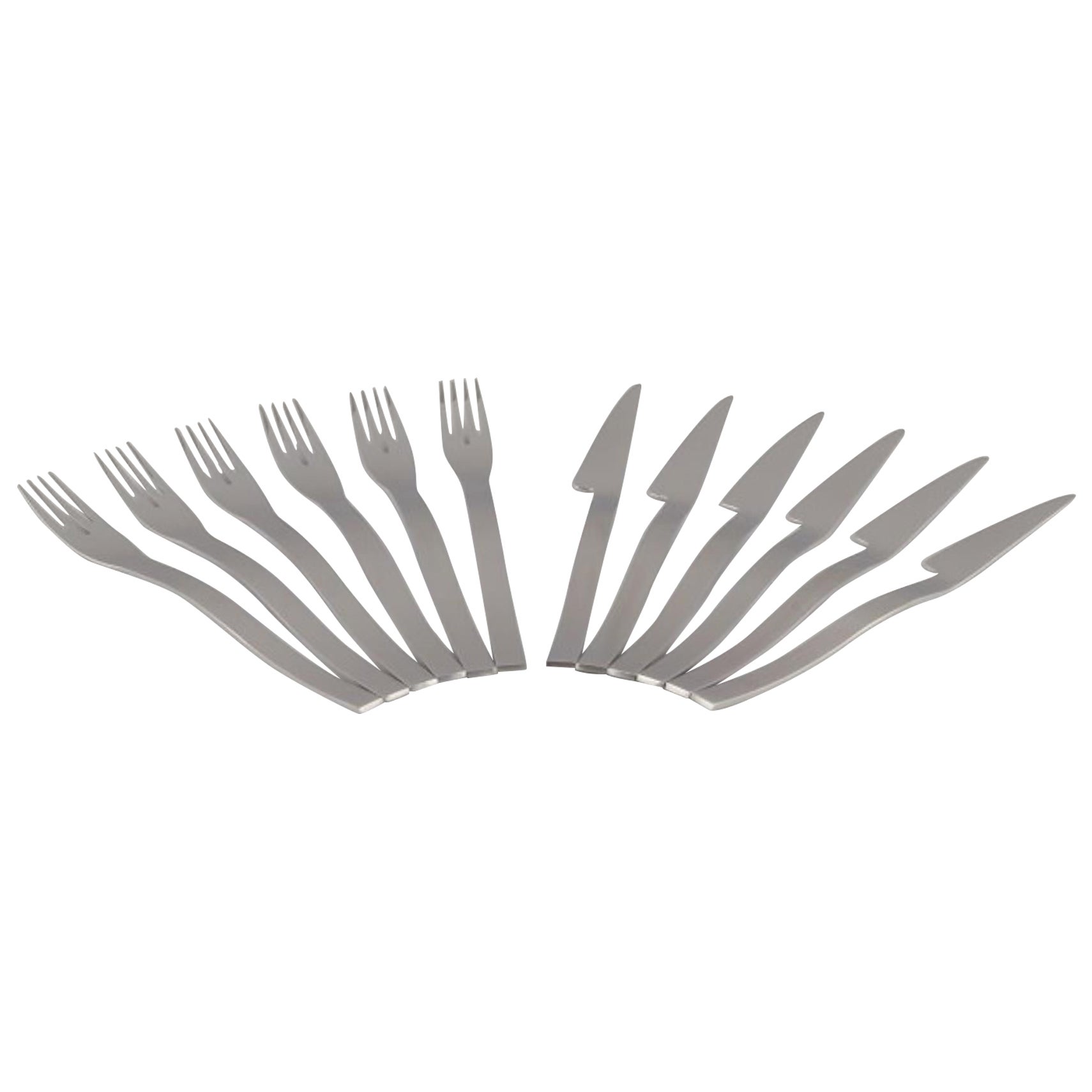 Gense, Sweden. Fish cutlery for six people, late 20th C.