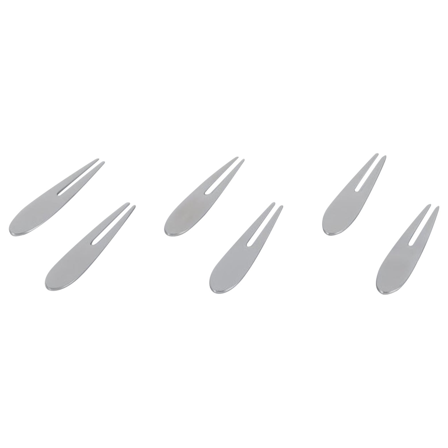 Nedda El-Asmar for Gense. "Appetize". Six hors doeuvre forks. 21st C.