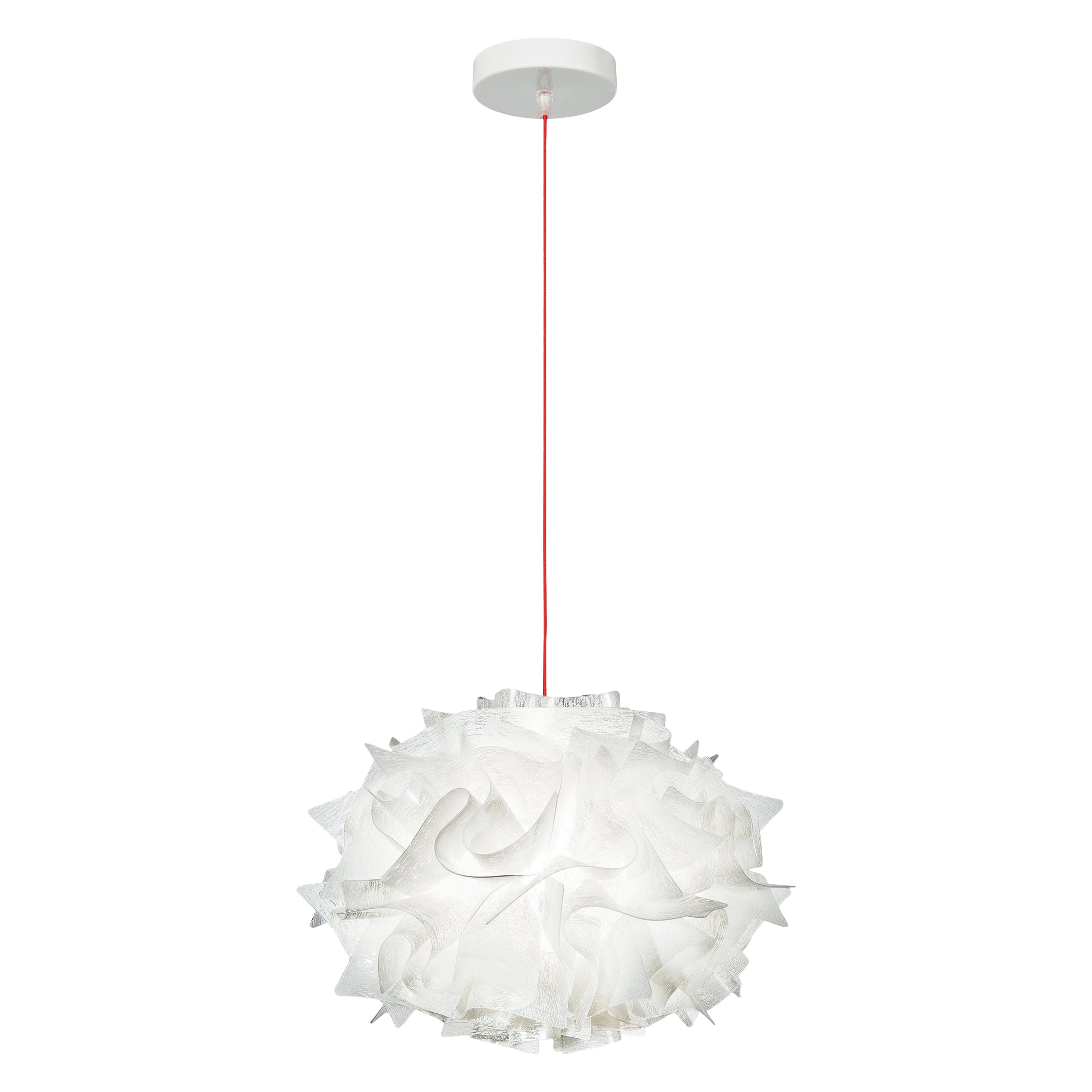 SLAMP Veli Mini Singola Luce a Sospensione Couture c/ Filo Trasp di Adriano Rachele