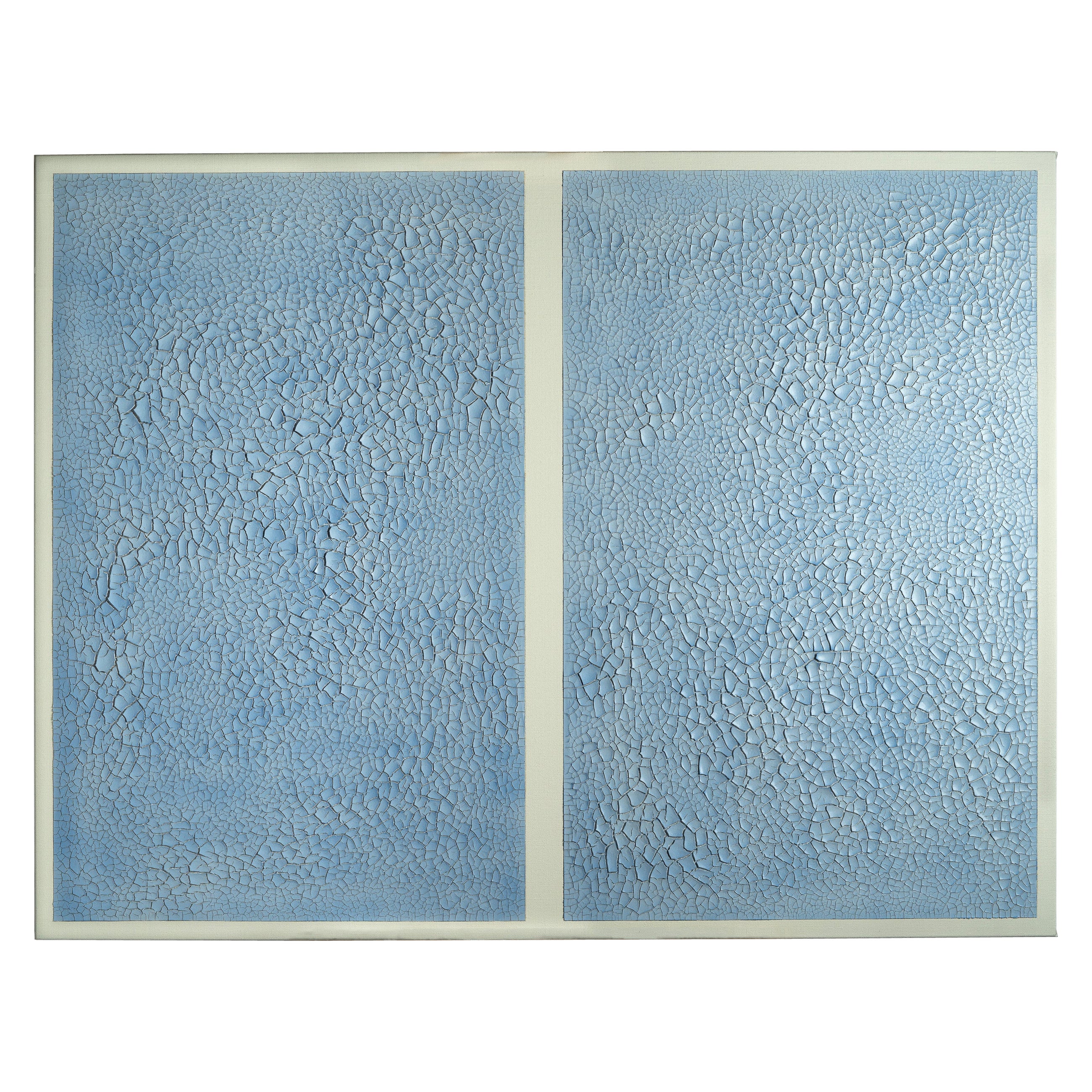 Scultura da parete in pittura Fratturato Azzurro di Kris Lamba Studio