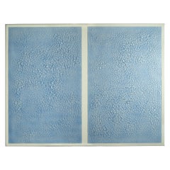 Scultura da parete in pittura Fratturato Azzurro di Kris Lamba Studio