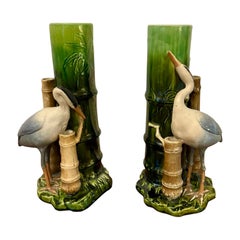 Unusual Pair of Antique Victorian Quality Bretby Vases