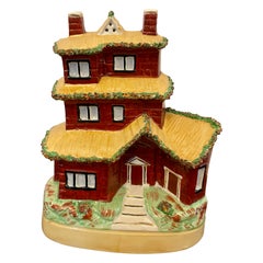 Antique Victorian Staffordshire Flatback House