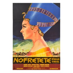 Original Vintage Movie Poster Queen Of The Nile Egypt Nefertiti Nofretete Film