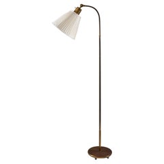 Swedish Mid Century Floor Lamp in Brass by Nordiska Kompaniet