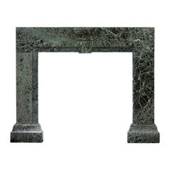 Grande cornice per caminetto in marmo Greene & Greene Green in stile Art Déco