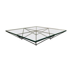 B&B Italia "Alanda 18" Coffee Sofa Table - Metal and Glass