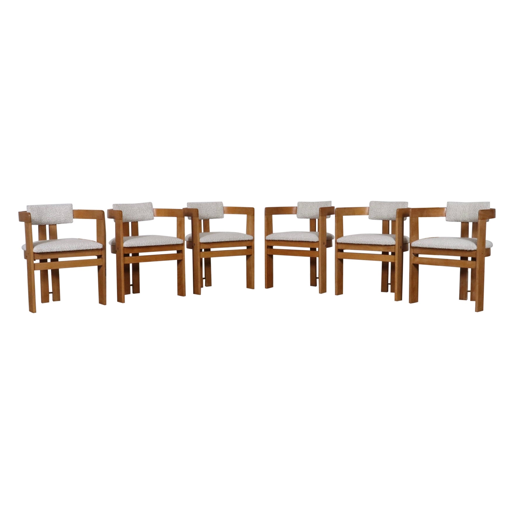 Pigreco Dining Chairs By Afra & Tobia Scarpa With Bentwood Frames, Set Of Six