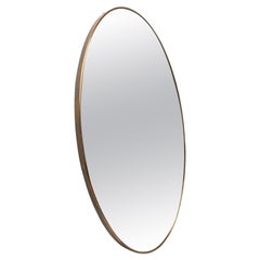 Brass oval mirror, 1950s