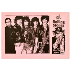 Original Vintage-Musikplakat Rolling Stones, „The American Tour“, Blue Angel, 1981