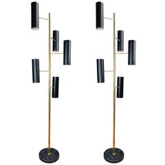 Elegant Pair of Floor Lamps by Diego Mardegan for Glustin Luminaires