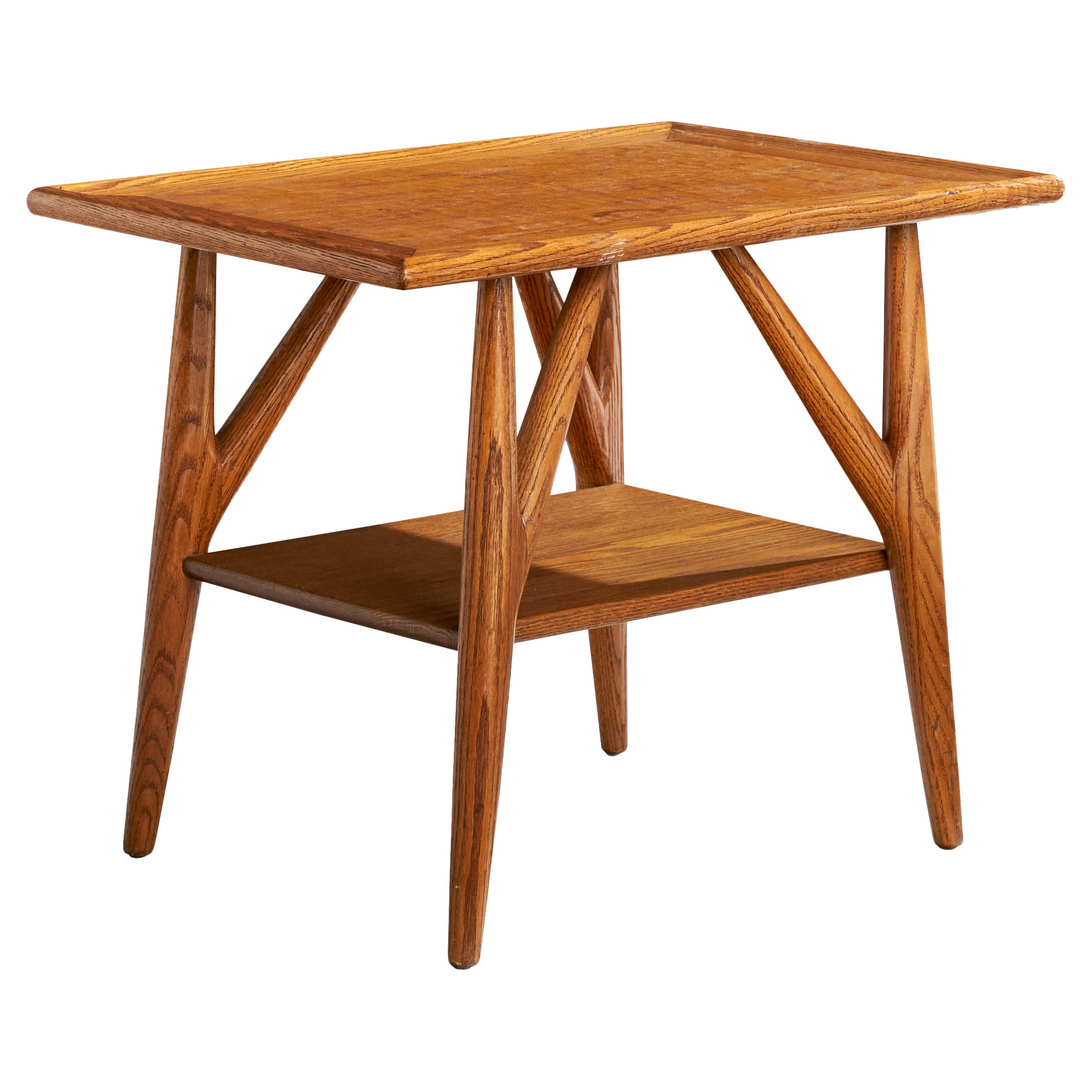 Jack Van Der Molen, Side Table, Oak, United States, 1950s