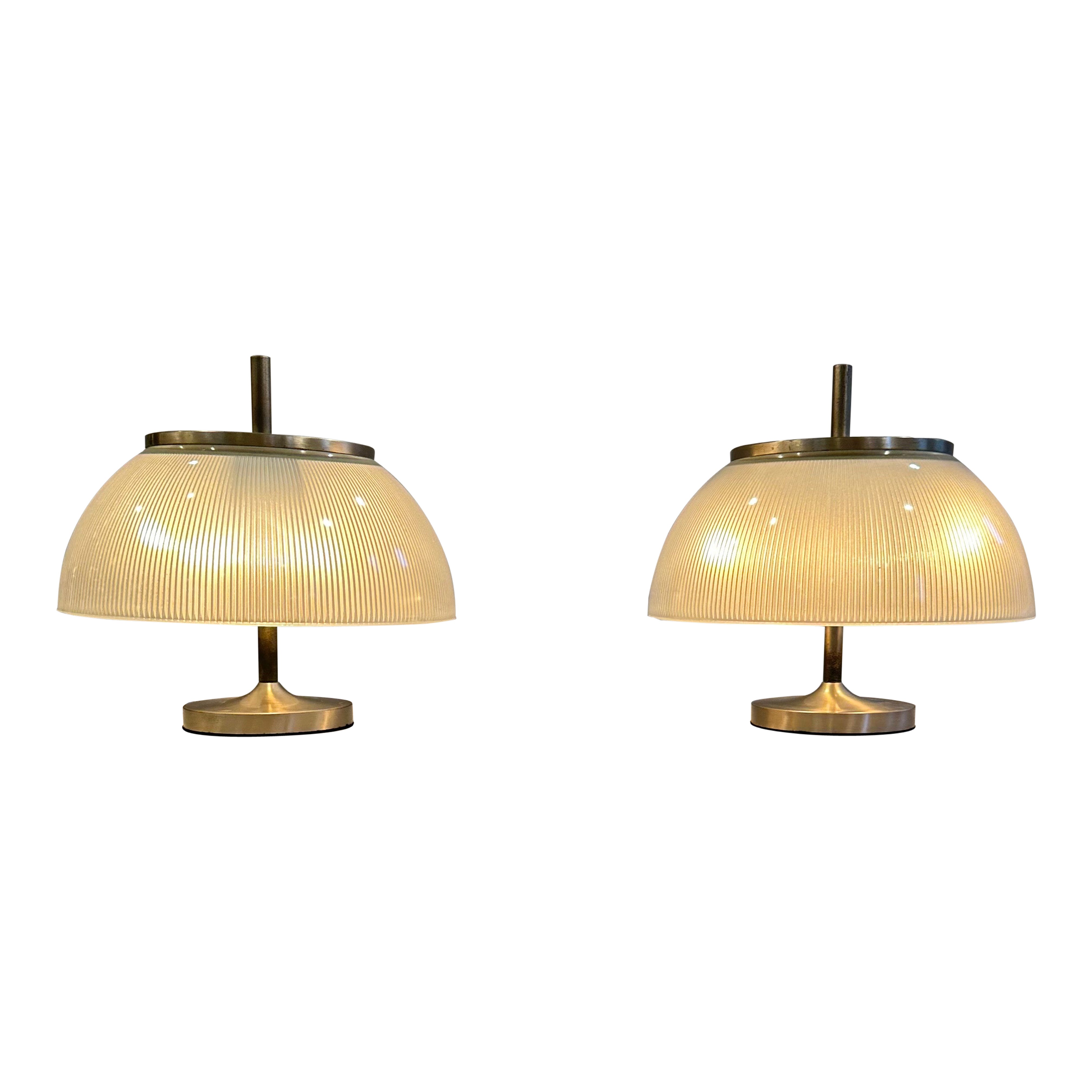 Paar Sergio Mazza 'Alfetta' Tischleuchten für Artemide um 1960