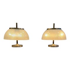 Paar Sergio Mazza 'Alfetta' Tischleuchten für Artemide um 1960
