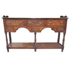 Antique Welsh or English Oak Dresser or Cupboard