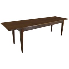 Long Antique French Chestnut Farm Table