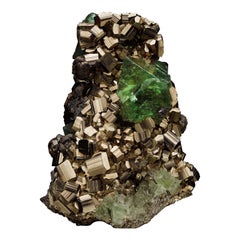 Pyrite with Green Fluorite - 296g