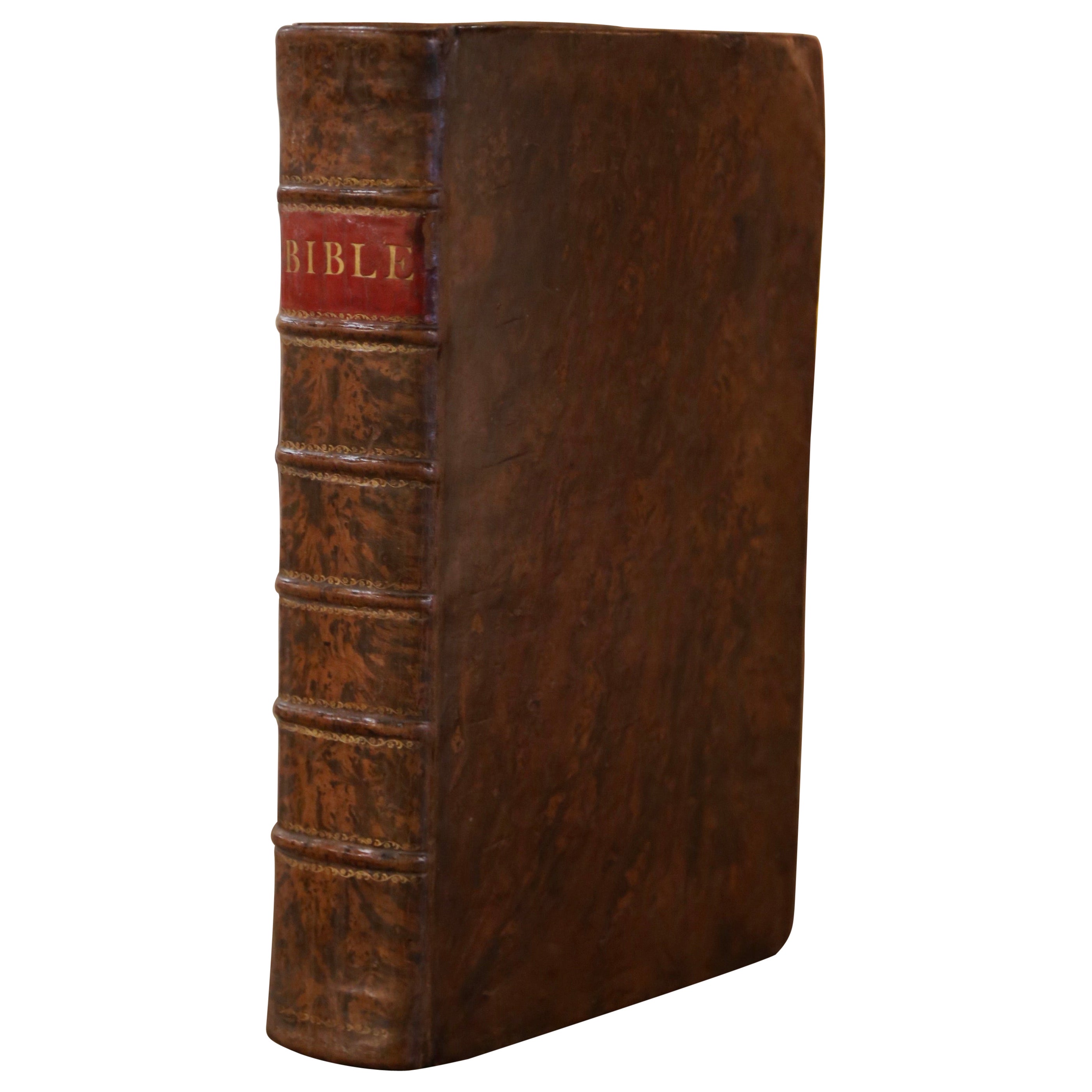 Early 19th Century English Leather Bound Illustrated Family Holy Bible