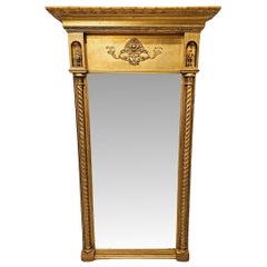 19th Century Large Giltwood Dressing or Leaner Mirror