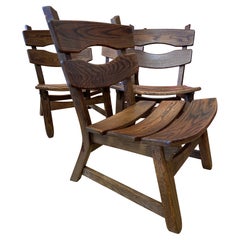 Set of 4 Dittmann & Co Brutalist Fireplace Lounge Chairs, 1960s, Netherlands