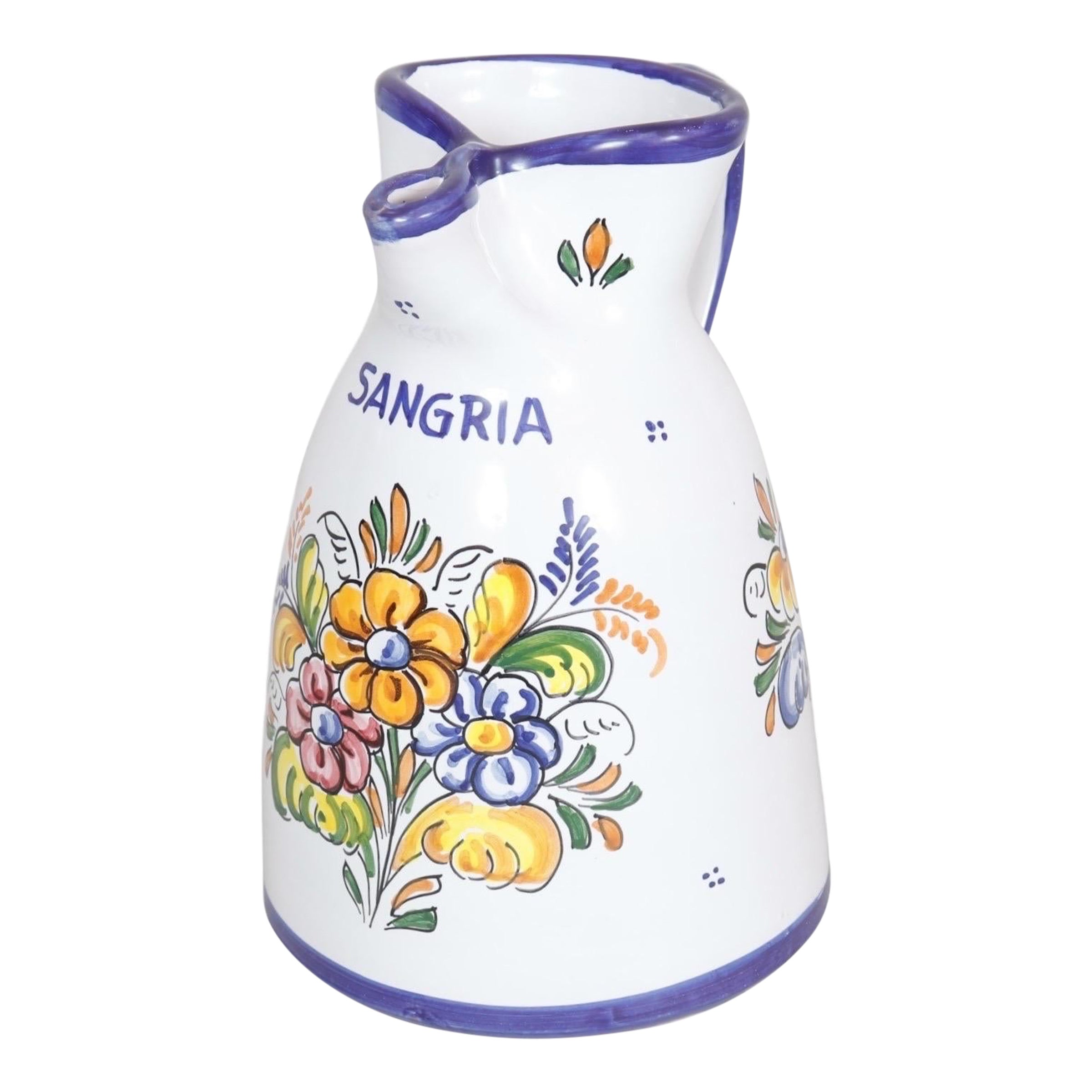 Signed Artisanal Talavera Ceramic Pitcher