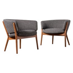 Nanna Ditzel Classic Vintage Scandinavian Model 83 Armchairs in Oak 1950s