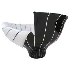 Signed Toni Zuccheri for Barovier and Toso Striped Vase