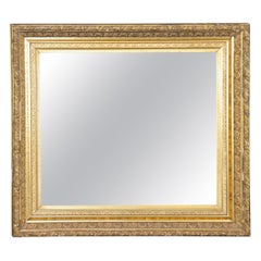 Petite 19th Century Victorian Style Carved Gold Gilt Wall Hanging Mirror