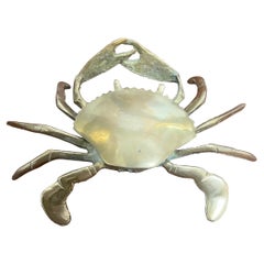 Vintage Articulated Brass Crab Ashtray