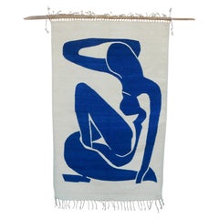 (after) Henri Matisse Nu Bleu Wool Tapestry Wall Art Hanging. 1970's