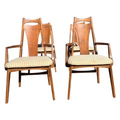 Sedie da pranzo in legno di noce del 1960 di Young Manufacturing - Set di 6 sedie