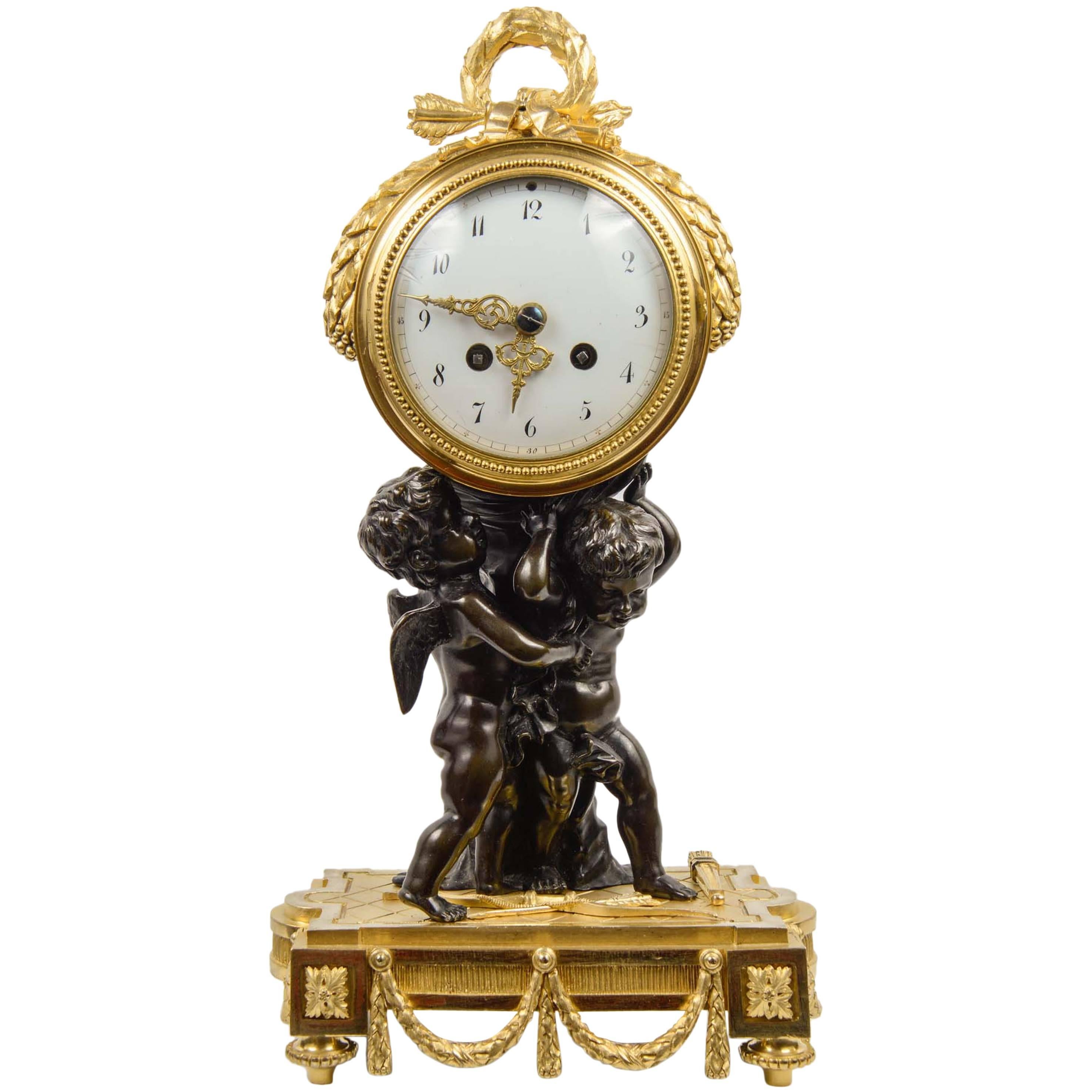 Unusual Louis XVI Style Clock For Sale