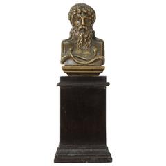 Early 19th Century Italian Bronze Bust of Asclepius