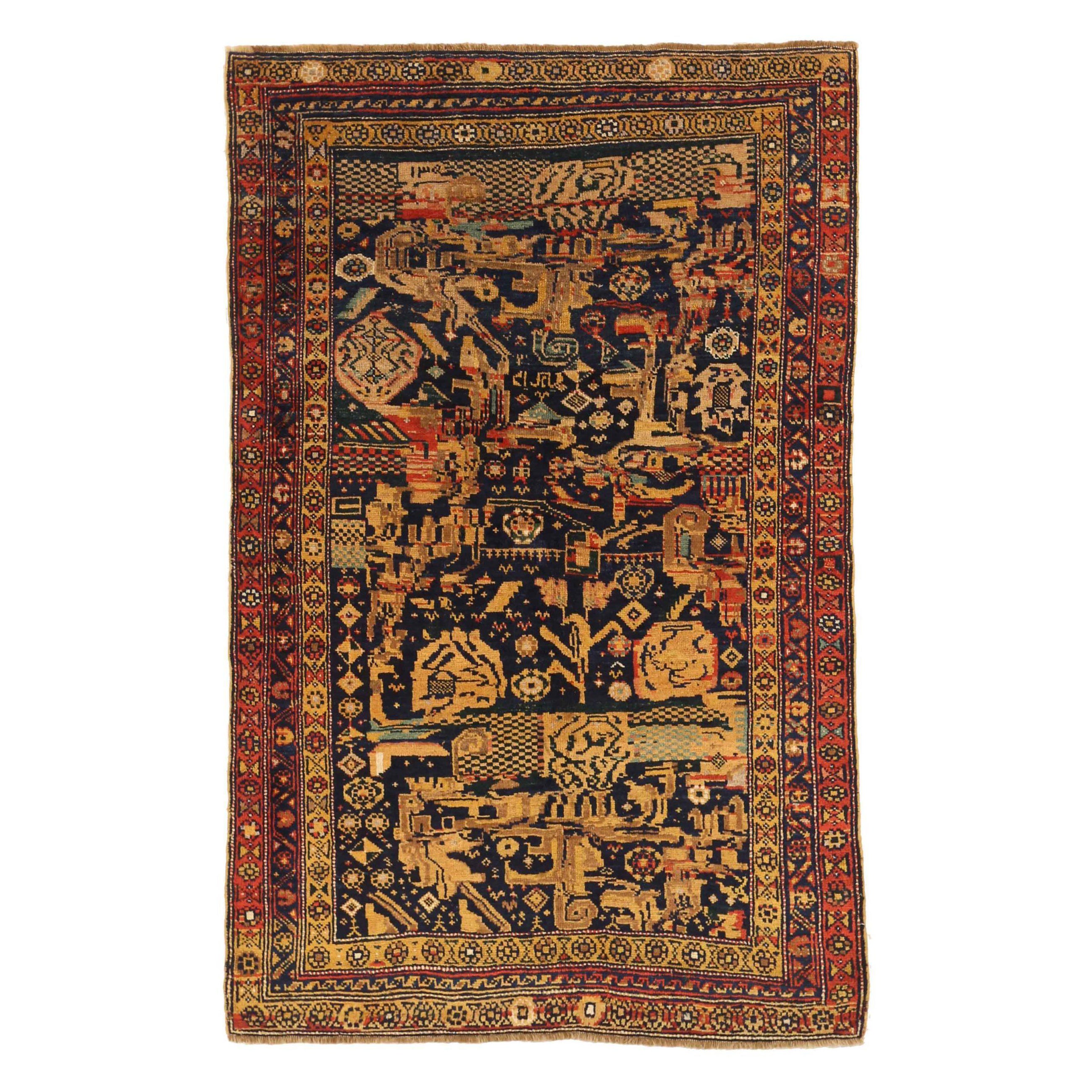 Persian Kurdish Area Rugs - 11094 For Sale