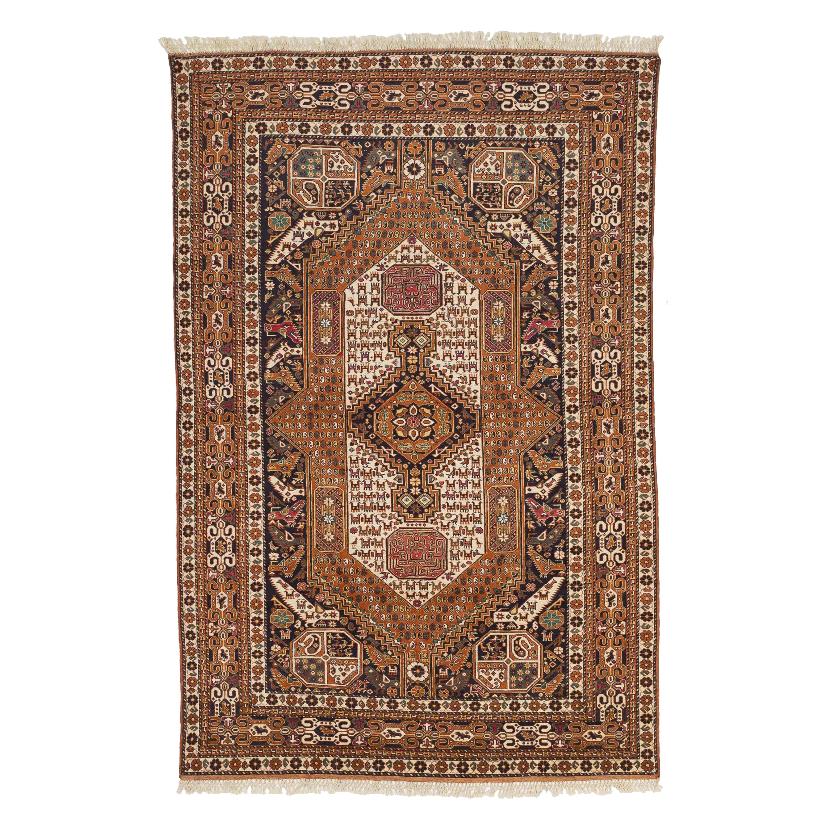 Persian Kurdish Area Rugs Circa 1990 - 11196