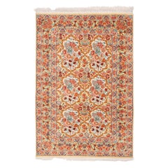 Persian Qom Area Rugs Circa 1990 - 11200